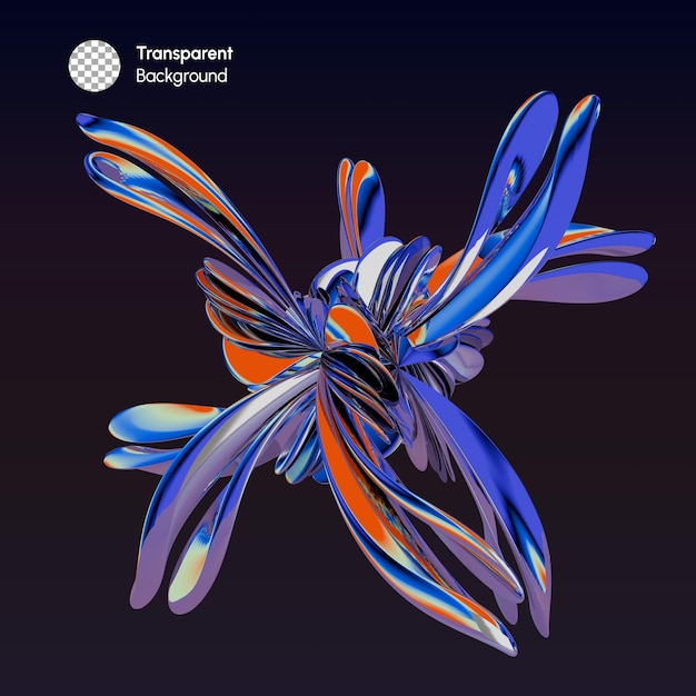 Forme holographique abstraite en gradient