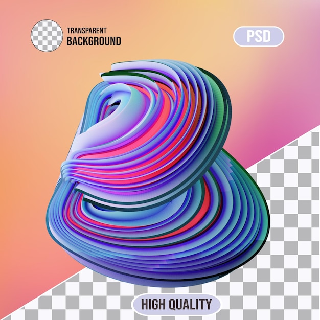 Des formes 3D holologiques abstraites