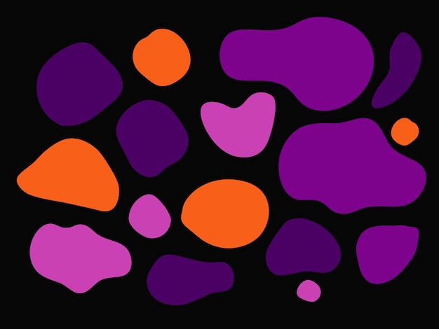 formes abstraites colorées, formes fluides dessinées à la main, formes organiques, formes vectorielles, éléments sans couture