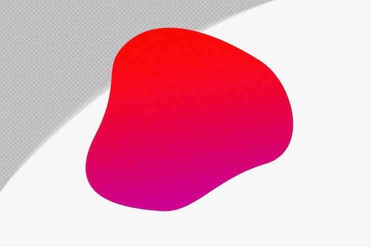 PSD formes abstraites elément de gradient granuleux transparent avec modèle de couleur rouge design psd png