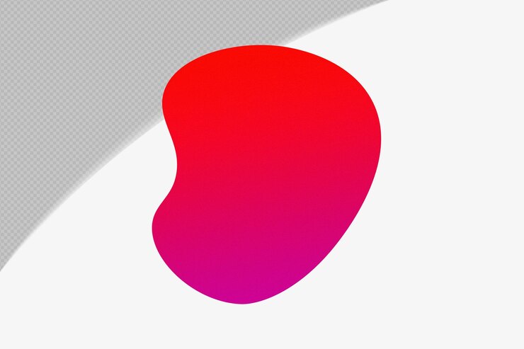 PSD formes abstraites elément de gradient granuleux transparent avec modèle de couleur rouge design psd png