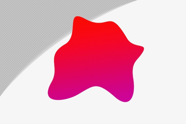 Formes abstraites Elément de gradient granuleux transparent avec modèle de couleur rouge design psd png