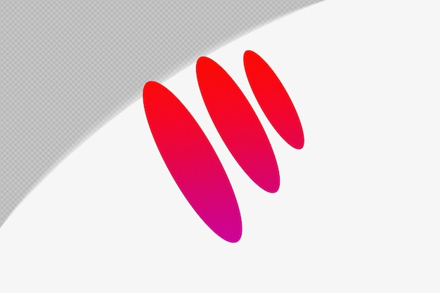 Formes abstraites Elément de gradient granuleux transparent avec modèle de couleur rouge design psd png