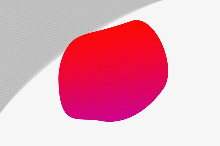 PSD formes abstraites elément de gradient granuleux transparent avec modèle de couleur rouge design psd png
