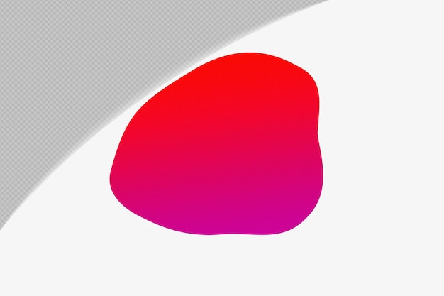Formes abstraites Elément de gradient granuleux transparent avec modèle de couleur rouge design psd png