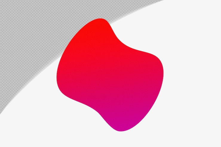 PSD formes abstraites elément de gradient granuleux transparent avec modèle de couleur rouge design psd png