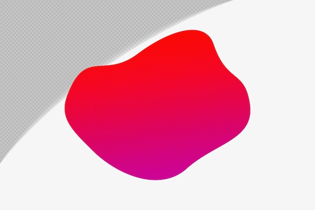 Formes abstraites Elément de gradient granuleux transparent avec modèle de couleur rouge design psd png