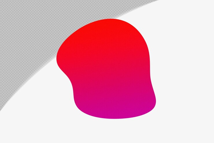 PSD formes abstraites elément de gradient granuleux transparent avec modèle de couleur rouge design psd png
