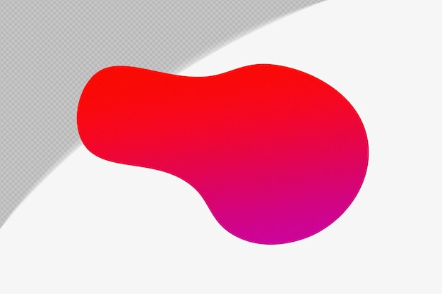 Formes abstraites Elément de gradient granuleux transparent avec modèle de couleur rouge design psd png