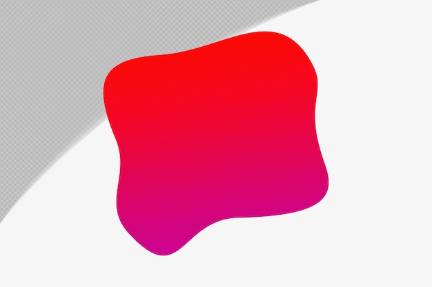 Formes abstraites Elément de gradient granuleux transparent avec modèle de couleur rouge design psd png