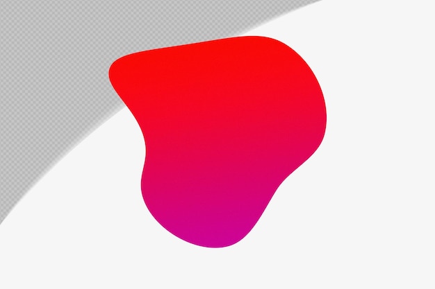 Formes abstraites Elément de gradient granuleux transparent avec modèle de couleur rouge design psd png