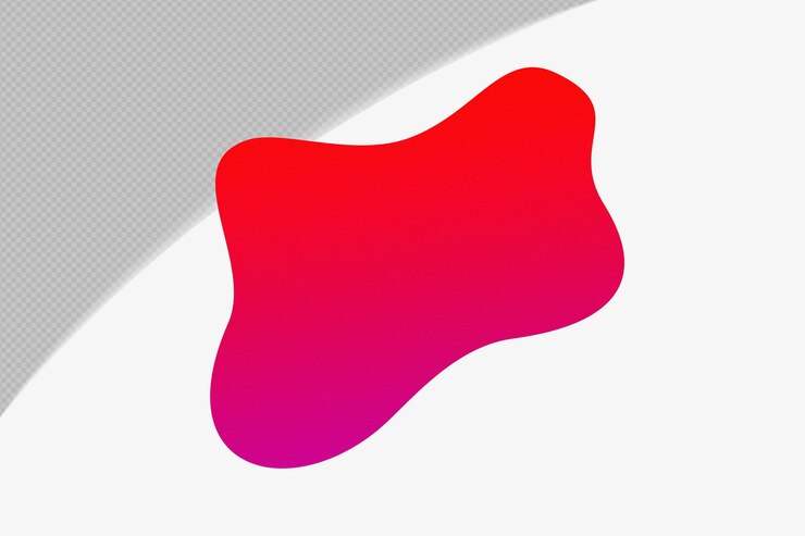 PSD formes abstraites elément de gradient granuleux transparent avec modèle de couleur rouge design psd png