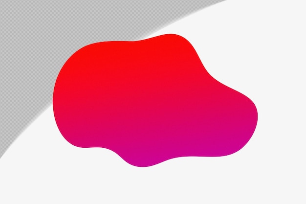 Formes abstraites Elément de gradient granuleux transparent avec modèle de couleur rouge design psd png