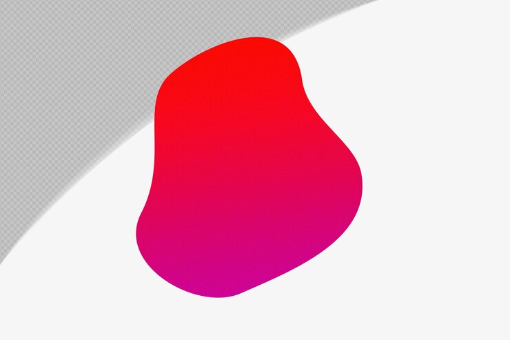 PSD formes abstraites elément de gradient granuleux transparent avec modèle de couleur rouge design psd png