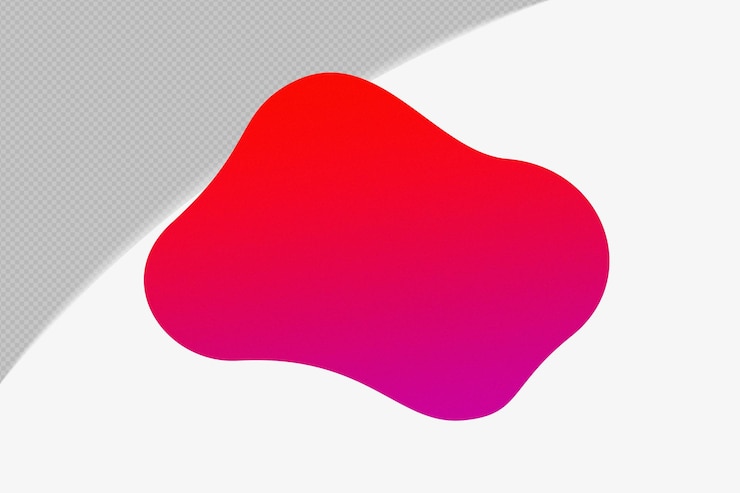 PSD formes abstraites elément de gradient granuleux transparent avec modèle de couleur rouge design psd png
