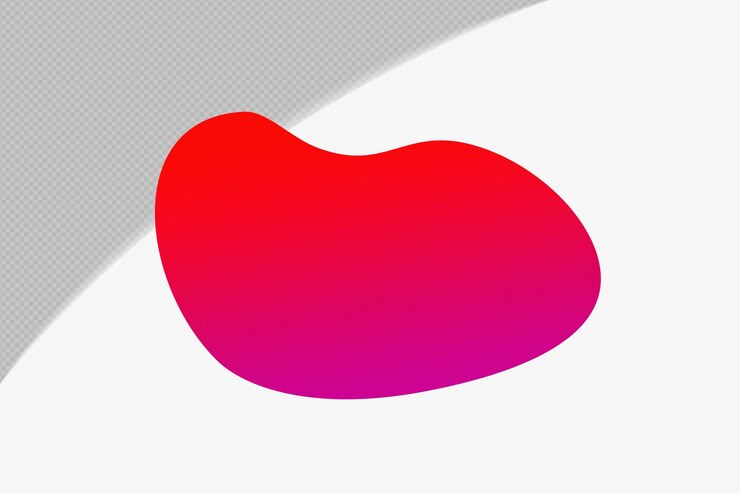 PSD formes abstraites elément de gradient granuleux transparent avec modèle de couleur rouge design psd png