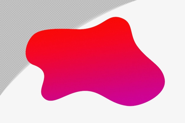Formes abstraites Elément de gradient granuleux transparent avec modèle de couleur rouge design psd png