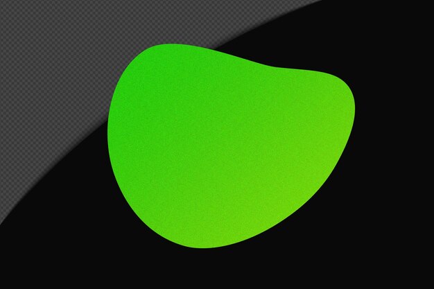 Formes abstraites Elément de gradient granuleux transparent avec modèle de couleur vert néon design psd png