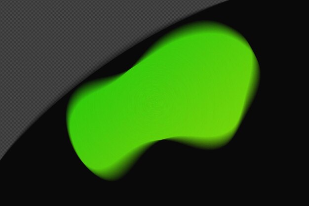 Formes abstraites Maille transparente Blur granuleux Élément de gradient avec Neon vert modèle de couleur psd png conception