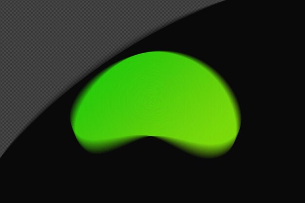 Formes abstraites Maille transparente Blur granuleux Élément de gradient avec Neon vert modèle de couleur psd png conception