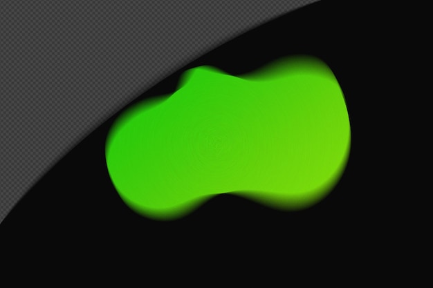 Formes abstraites Maille transparente Blur granuleux Élément de gradient avec Neon vert modèle de couleur psd png conception