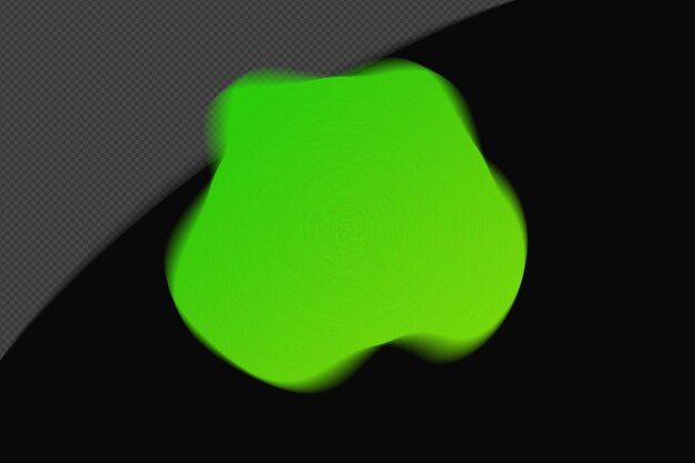 Formes abstraites Maille transparente Blur granuleux Élément de gradient avec Neon vert modèle de couleur psd png conception