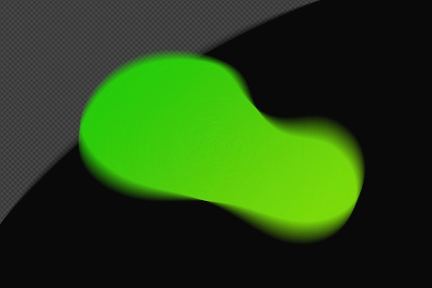 Formes abstraites Maille transparente Blur granuleux Élément de gradient avec Neon vert modèle de couleur psd png conception