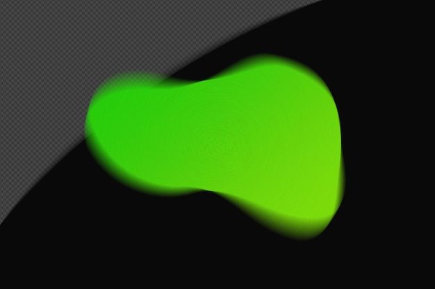 Formes abstraites Maille transparente Blur granuleux Élément de gradient avec Neon vert modèle de couleur psd png conception