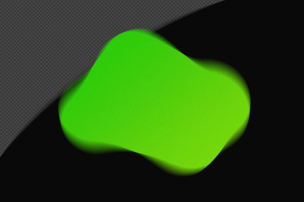 Formes abstraites Maille transparente Blur granuleux Élément de gradient avec Neon vert modèle de couleur psd png conception