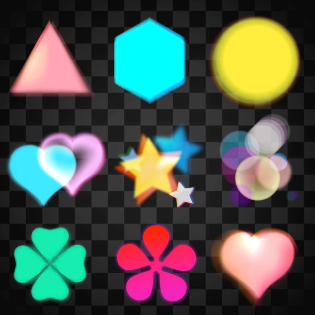Des formes géométriques colorées et lumineuses