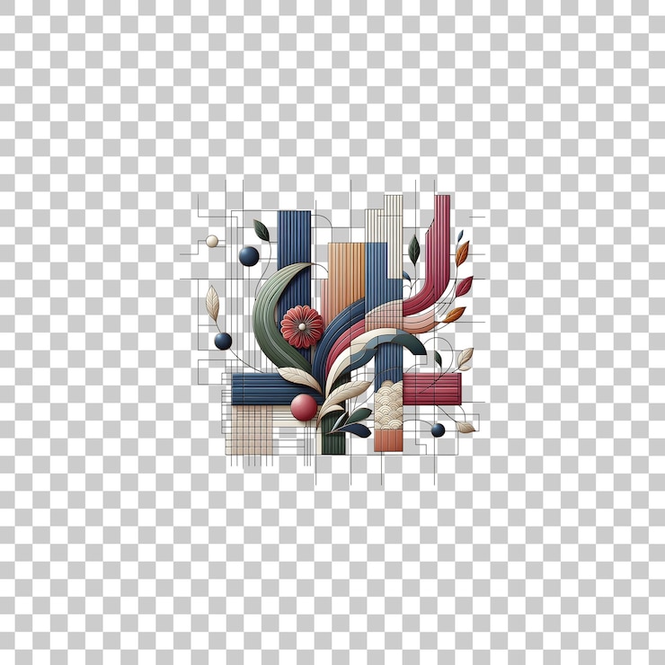 PSD des formes géométriques colorées rectangle isolé sur un fond transparent