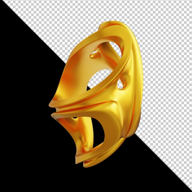 Les formes géométriques dorées dans la composition 3D abstraite
