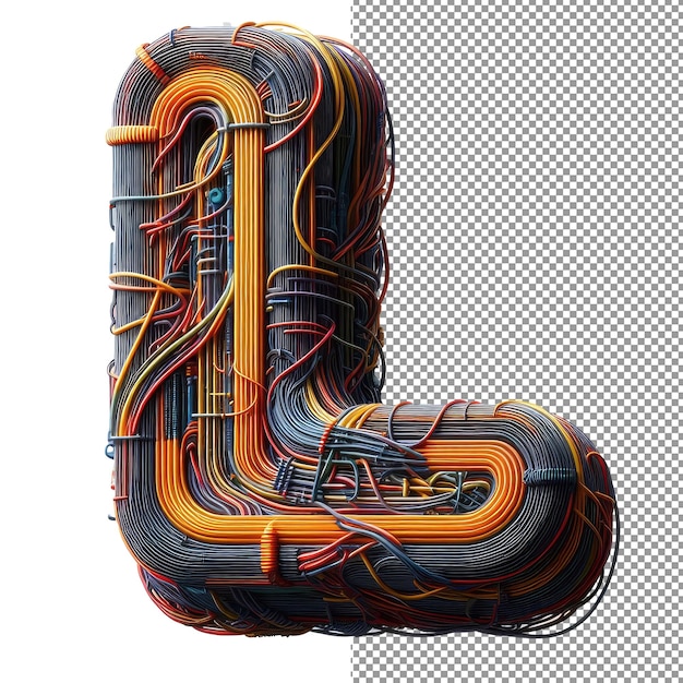 Formes De Lettres Futuristes En 3d Alphabet Isolé