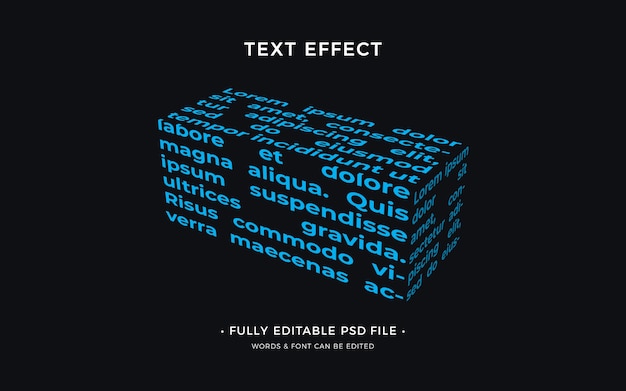 Formt den Texteffekt