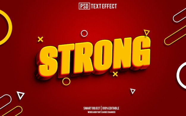 fort effet de texte police typographie modifiable texte 3d