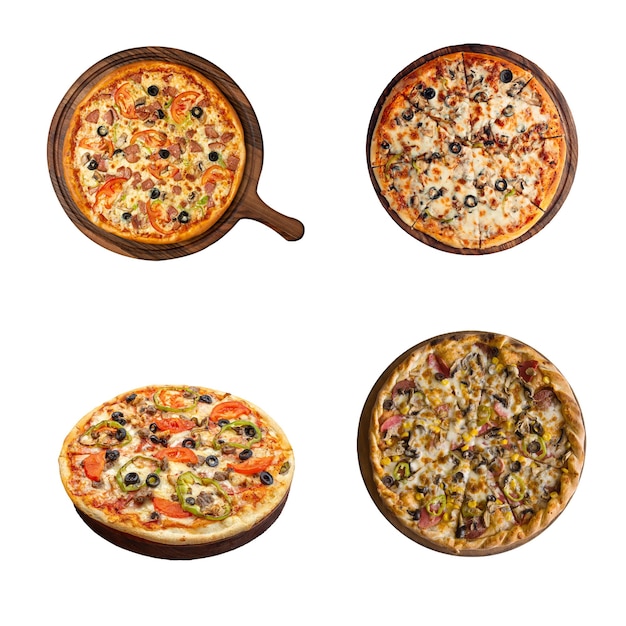 Foto 002 HighQuality Pizaa isoliert auf einem transparenten Hintergrund
