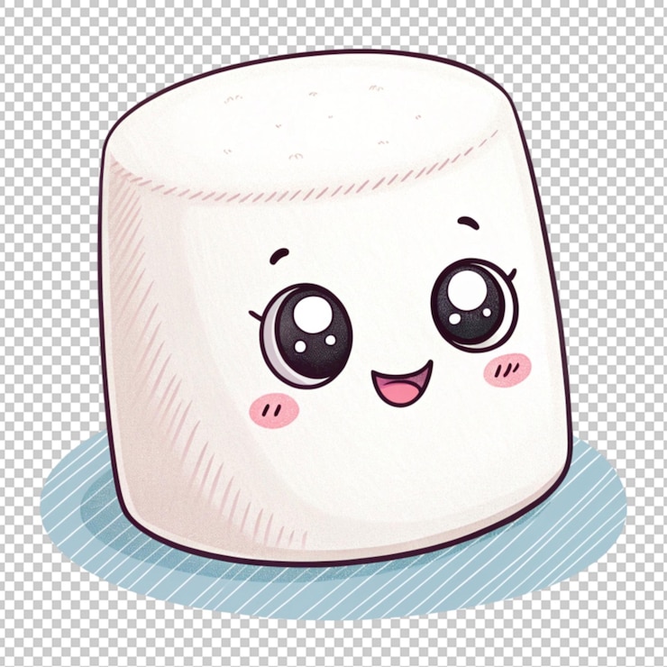 PSD una foto 3d de kawaii en formato png sobre un fondo transparente