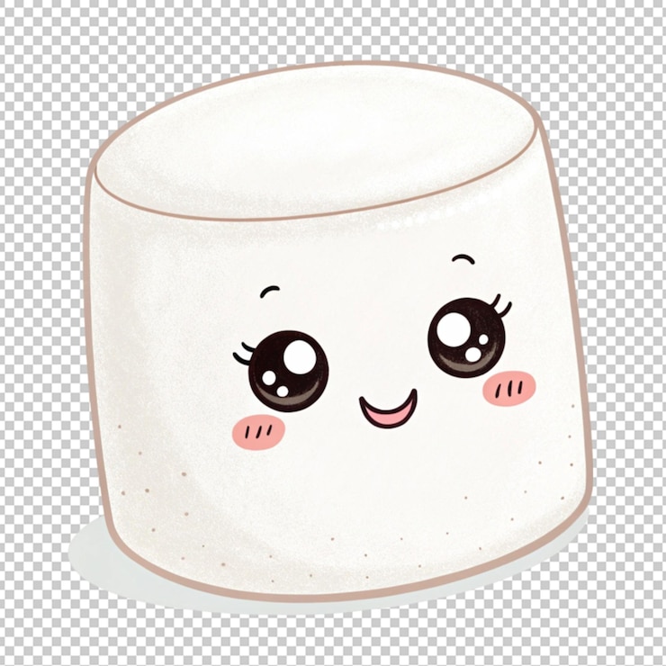 PSD una foto 3d de kawaii en formato png sobre un fondo transparente