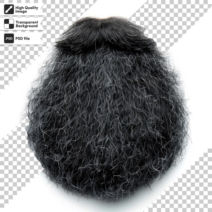 PSD una foto en blanco y negro de un caniche con un corte de pelo negro