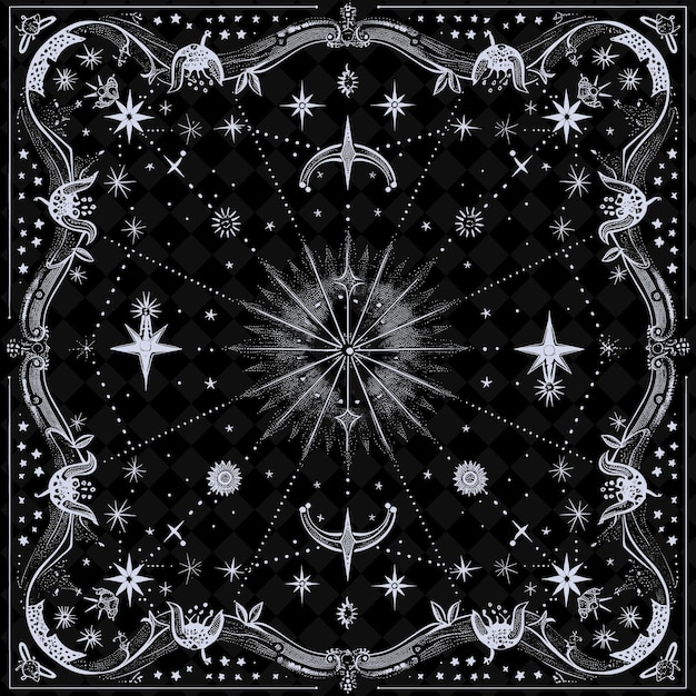PSD una foto en blanco y negro de un diseño de estrella con las palabras 
