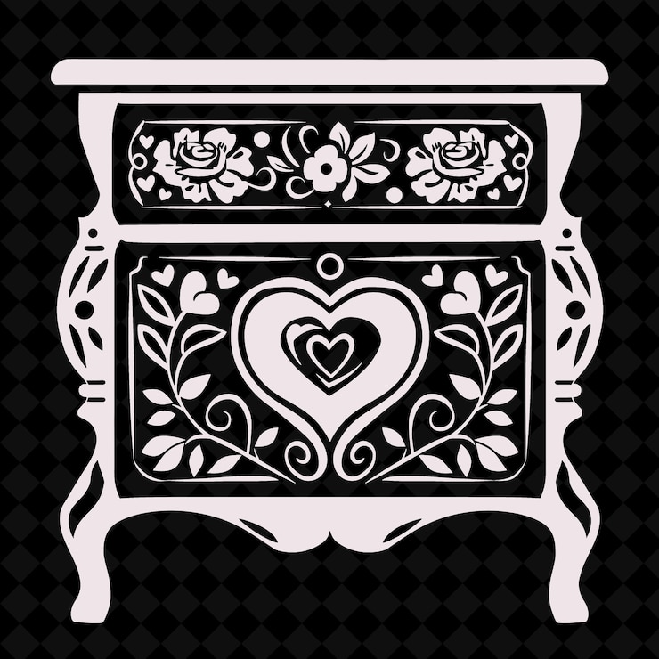 PSD una foto en blanco y negro de una mesa de café con un corazón en ella