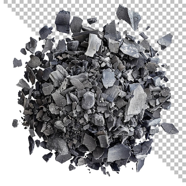 una foto en blanco y negro de una pila de rocas negras y blancas