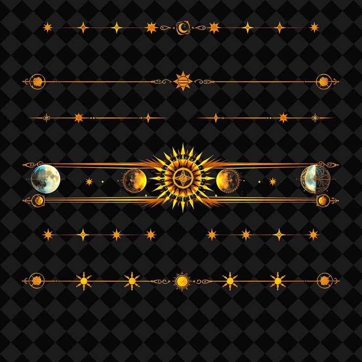 PSD una foto en blanco y negro de un sol y estrellas