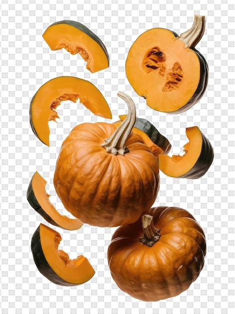 PSD una foto de una calabaza con un corte de ella