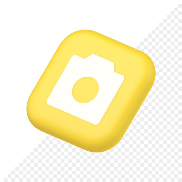 Foto cámara de video botón de creación de contenido multimedia lente óptica dispositivo de zoom icono isométrico 3d