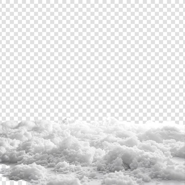 PSD una foto de un campo cubierto de nieve con una nieve blanca en un fondo transparente