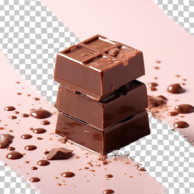 Foto de chocolate sobre fondo transparente editada y mejorada.