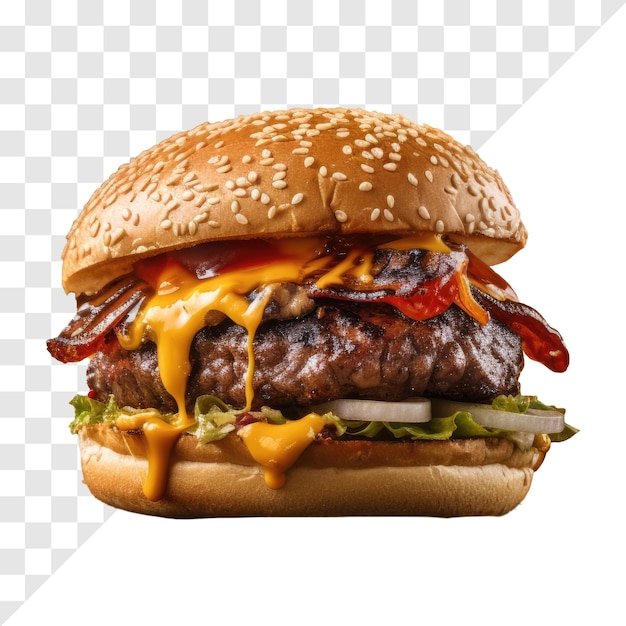 PSD foto de marca de hambúrguer transparente png