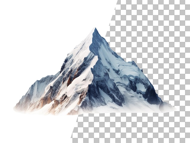 Foto di montagna isolata con sfondo trasparente