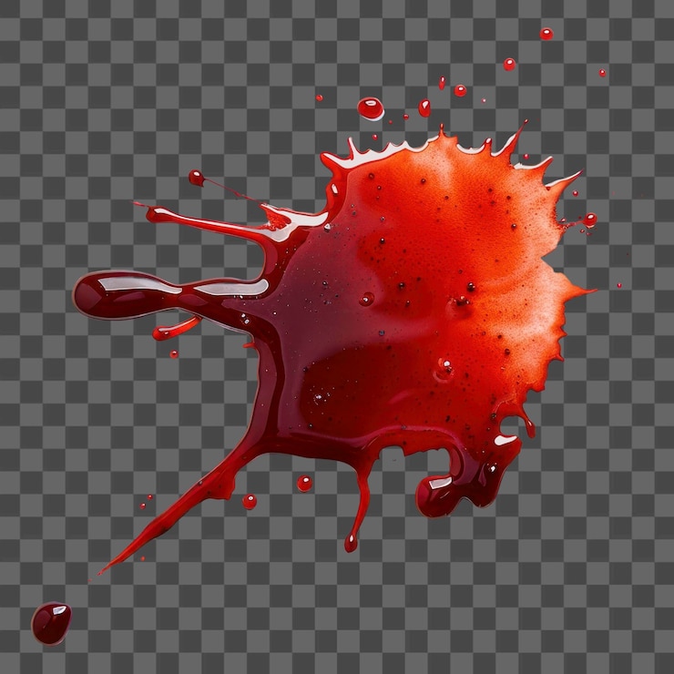 PSD foto di sfondo realistico con macchie di sangue e schizzi bianchi